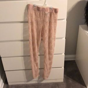 Baby Pink Floral Leggings